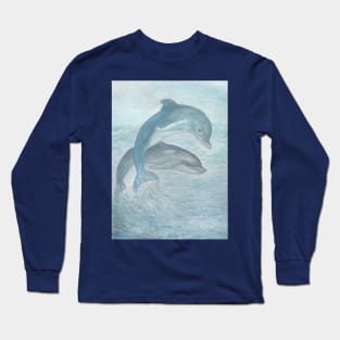 Swimming with dolphins Long Sleeve T-Shirt